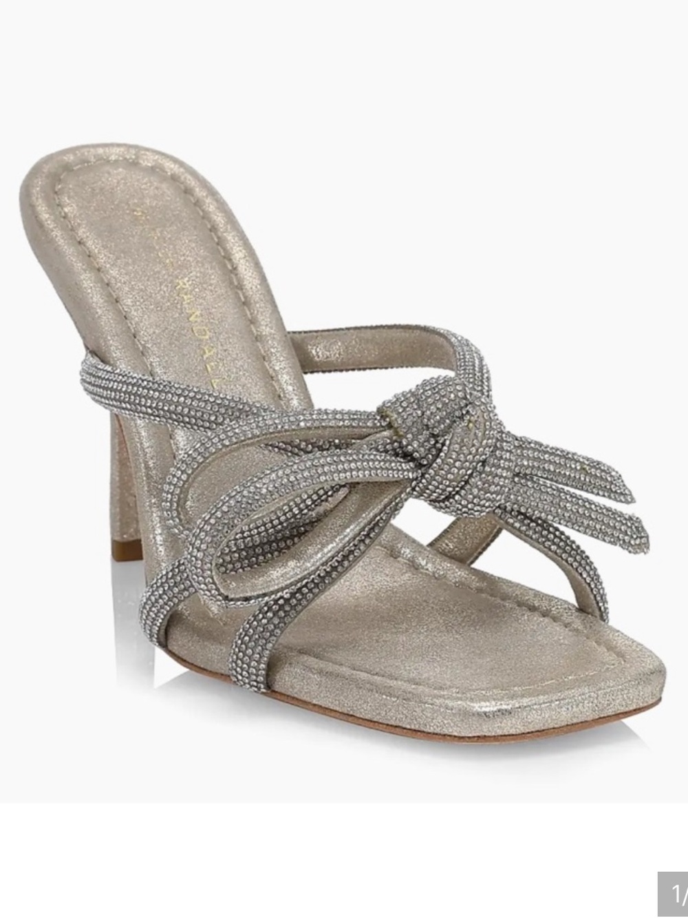 Loeffler Randall Bow Embellished Special Occasion Wedding Bridal Mule Heels 9